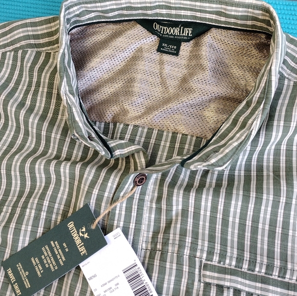 Outdoor Life Explorer Mens Button Up Striped/Plaid Shirt UPF 30 XXL - Picture 8 of 9